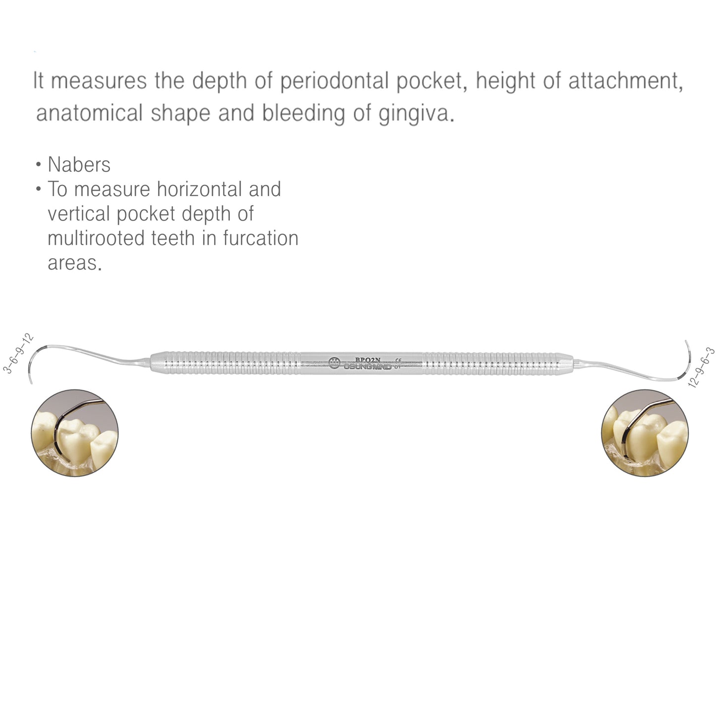 Osung Q-2N Nabers Dental Probe Premium -BPQ2N